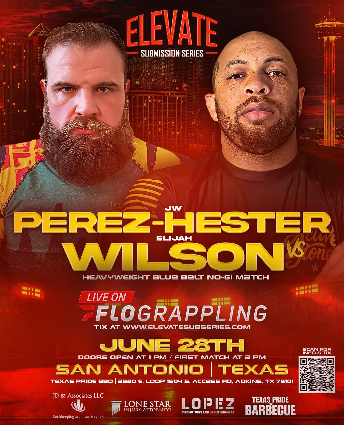 June 28 · Perez-Hester vs Wilson · Texas Pride BBQ